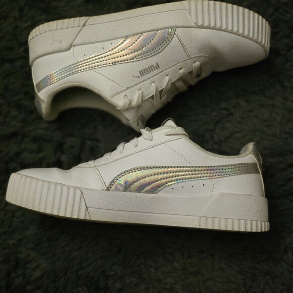 Puma White and Iridescent Shoes SIZE 8 - Picture 3 of 3